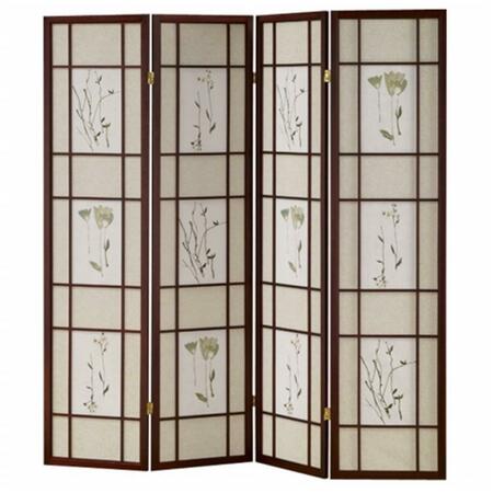 MANMADE R5443 - 4 4 Panel Shoji Screen - Cherry MA106140